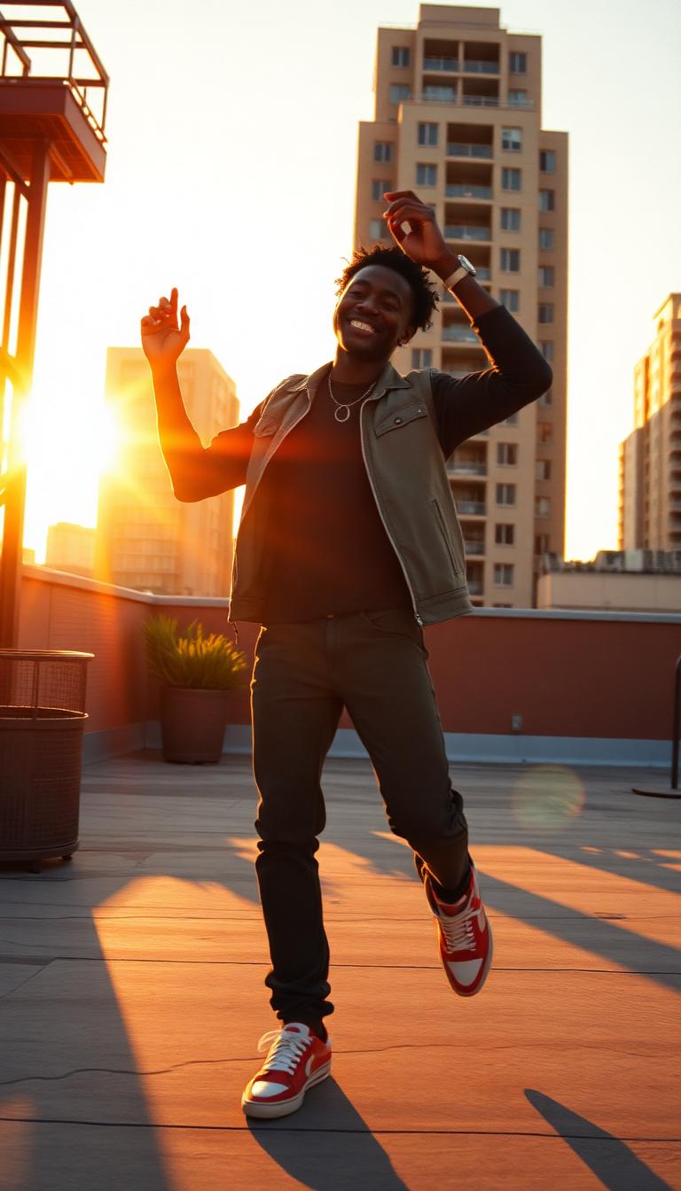 Friday energy. Rooftop sessions w/ the team — building something real for us, by us. 🌅